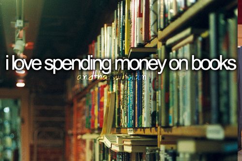 eu amo gastar dinheiro em livros